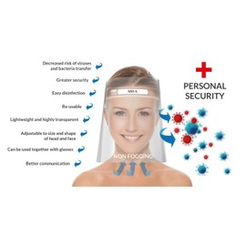 Full Face Shield Visor – 270mm x 400mm - Clear Shield For Safety – Cover Entire Face – 100% recyclable Material.
