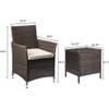 Devoko Devoko Patio Porch Furniture Sets 3 Pieces PE Rattan