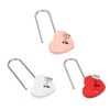 3pcs Heart Shaped Padlock with 3 Keys Rustproof Zinc Alloy