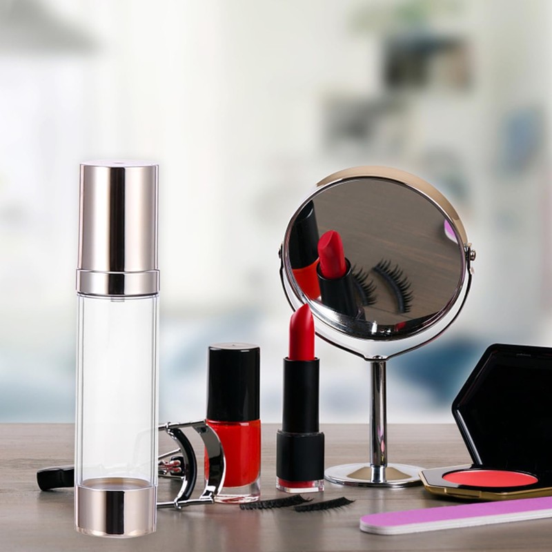 Healifty Refillable Airless Pump Bottle 50 ml Empty Cosmetic Dispenser
