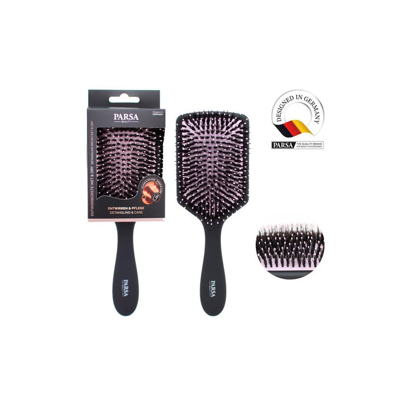 [Parsa] ) Wet &amp; Dry Paddle Brush Care &amp; Shine