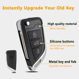 GZXNKEY For Hyundai Key Fob Cover Upgrade Key Case For For Hyundai I20 I30 IX20 IX35 Veloster For Kia Sportage Sorento Ceed Pro Rio Soul Venga DIY Replacement Key Fob Case with Pin Removal Tool