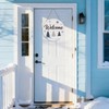 Winter Welcome Door Sign,Wooden Snowy Pine Tree Door Decor