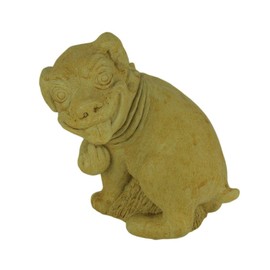 Designer Stone Harvest Yellow Pooping Dog Yard or Garden Statue