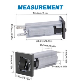 GLOSO Circuit Breaker Fuse holder Type W Type Thermal - 1 Pack (12A)