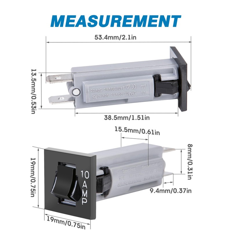 GLOSO Circuit Breaker Fuse holder Type W Type Thermal -