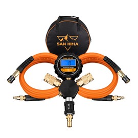 SanHima 2 Tire Inflation Deflation System - Fits up to 200" Wheelbase, Fast High Flow 2-Way Air Down Tire Inflator Deflator for Truck Car Trailer Motocycle