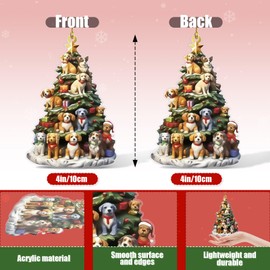 Christmas Ornaments 2024，Christmas Tree Ornaments Christmas Decoration Perfect Holiday Decor for Christmas Decorations for Home Office and Parties (Dog)