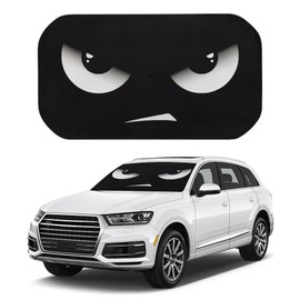 CZLBTFTP Cartoon Eyes Car Windshield Sun Shade Umbrella, Foldable Car Front Windshield Sunshade with Bendable Handle, Windshield Sun Visor for Most Vehicles
