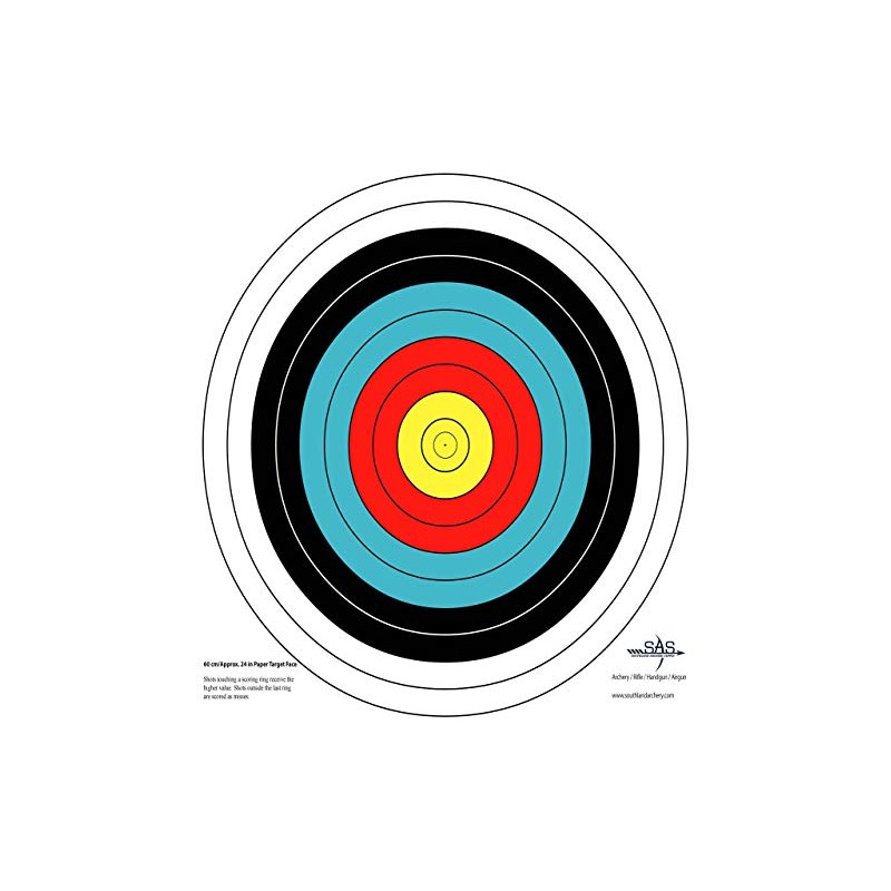 SAS 10-Ring Paper Target Face 24 in / 60 cm