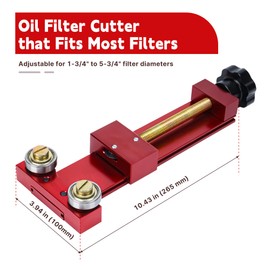 awagas 66490 Oil Filter Cutter, Oil Filter Cutter Cutting Tool for Filter Cutting Range 1-3/4" to 5-3/4", Oil Filter Opener Removal Tool for Cars Boats Trucks, etc. Red