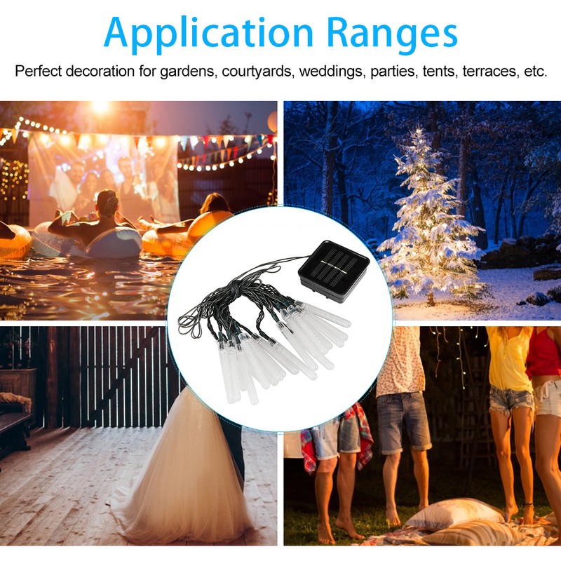 Solar Power Christmas String Lights Kit for Home Garden Wedding