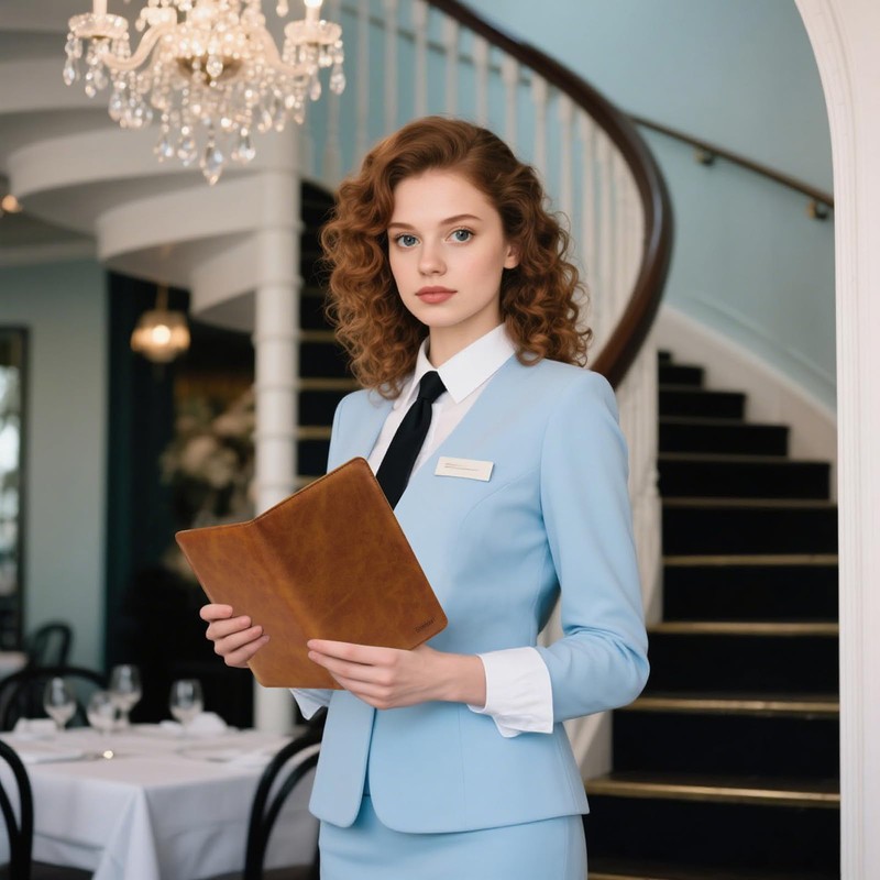 EcoVision Server Books for Waitress,Leather Waiter Book with Zipper Pocket,