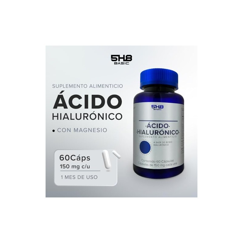 Ácido Hialurónico con Magnesio Sin Sabor 5H8 NUTRITION