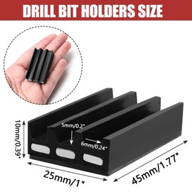 Biaungdo Magnetic Drill Bit Holder, 1 Pack Adhesive Drill Bit Sleeve Organizer, High Strength Bit Holder for Impact Drivers and Drill