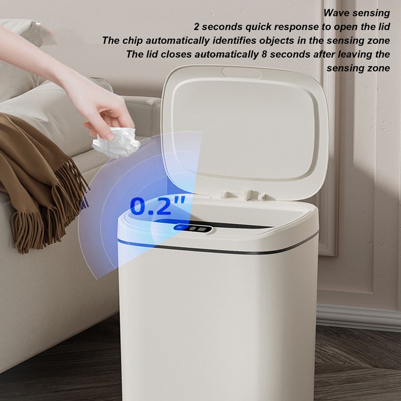 Automatic Touchless Trash Can Motion Sensor Intelligent Waste Bin for