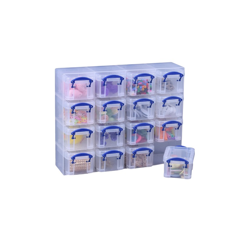 Really Useful Organiser, 16 x 0.14 Litre Storage Boxes in