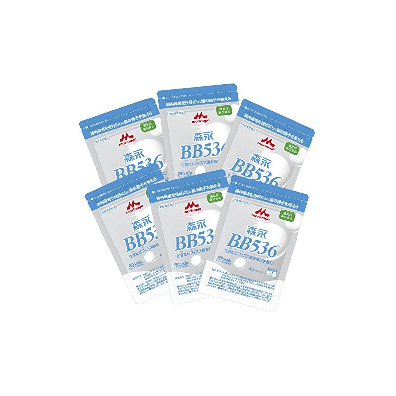 Morinaga BB536 45 Capsules, Aluminum Pouch Package! Set of 6