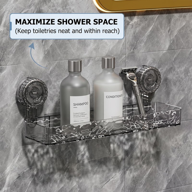 Shower Caddy Suction Cup,Bathroom Shower Organizer for Bathroom Storage &