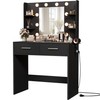 Furmax Make up Vanity Desk with Mirror and Power Outlet,