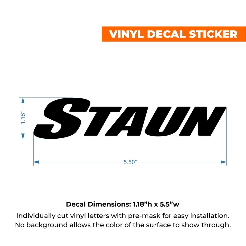 STAUN Staun Tyre Deflators Vinyl Decal (Orange)