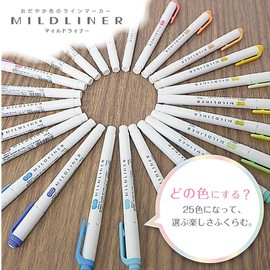 Zebra Mildliner Set of 25 Colours Bright Ideal for Highlighting Texts for Kids Office School WKT7-5C WKT7-5C-NC WKT7-5C-RC WKT7-N-5C WKT7-5C-HC