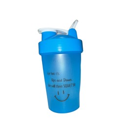 Protein Shaker Bottle, ShakeELITE - 13oz BPA-Free Blender with Secure Leak-Proof Lid & Mixing Ball - Perfect for Gym, Fitness, and On-the-Go Nutrition BLUE