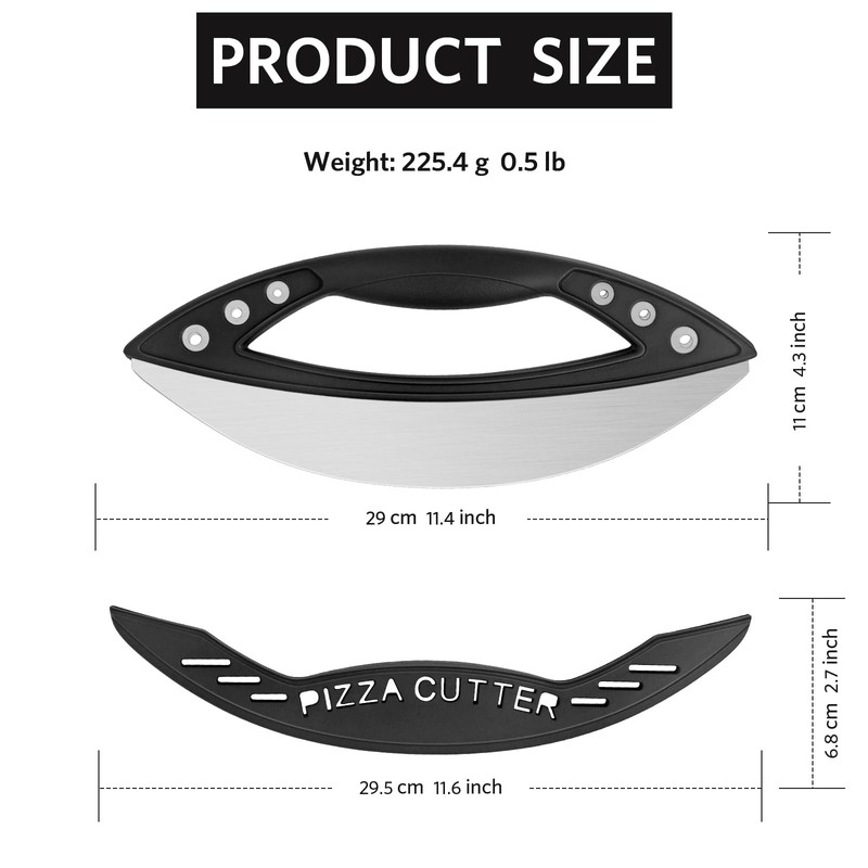 KUONIIY Pizza Cutter, Bicycle Pizza Cutter Wheels Dual Stainless Steel