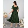 Womens Smocked Empire Waist Maxi Dress Sweetheart Neckline Flutter Sleeve