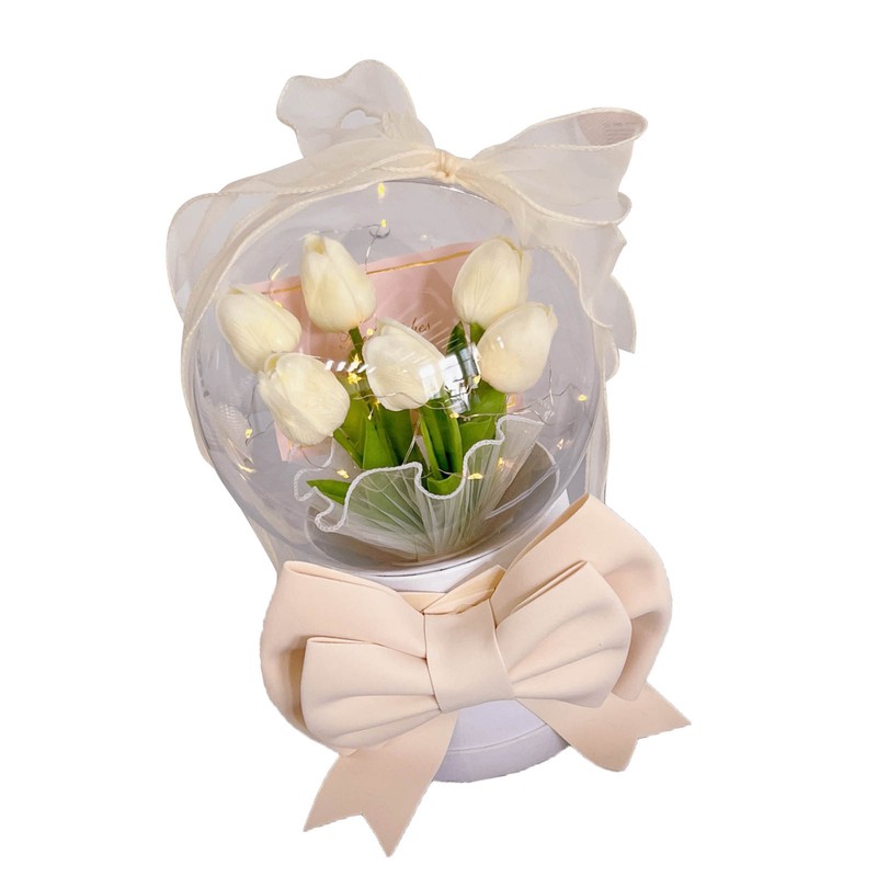 DIY Hand Made Tulip Night Light Romantic Bedroom Bedside Sleeping