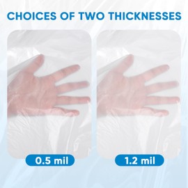 TICONN 12 x 9 Ft Plastic Drop Cloth for Painting, Waterproof Painters Plastic Sheeting, Painting Tarp for Furniture Cover, Floor Protection (12PK, 1.2Mil)