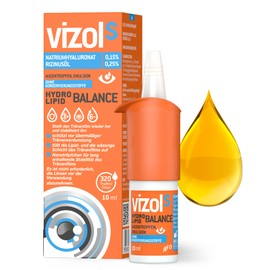 VIZOL S Vizol S HYDRO LIPID BALANCE C Augentropfen, trockene Augen, Augentropfen mit Natriumhyaluronat 0,15%, Rizinus?l 0,25% und Vitamin E