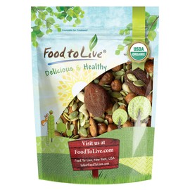 Organic Active Life Trail Mix, 4 Ounces — Raw and Non-GMO Snack Mix Contains Cashews, Pumpkin Seeds, Apricots, Hazelnuts, Almonds. Vegan Superfood, Kosher, No Added Sugar, Bulk