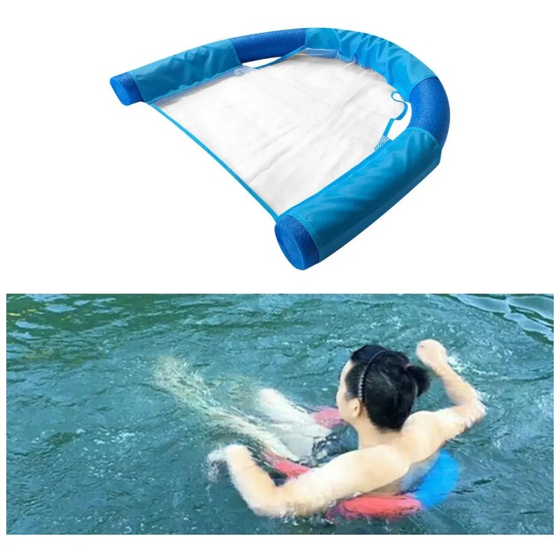 Silla Flotante Portátil Con Asiento De Malla Flotante, Azul