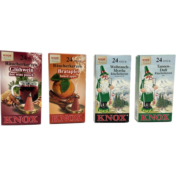 Knox Set of 4 Incense Cones (1 x Frankincense, Fir,