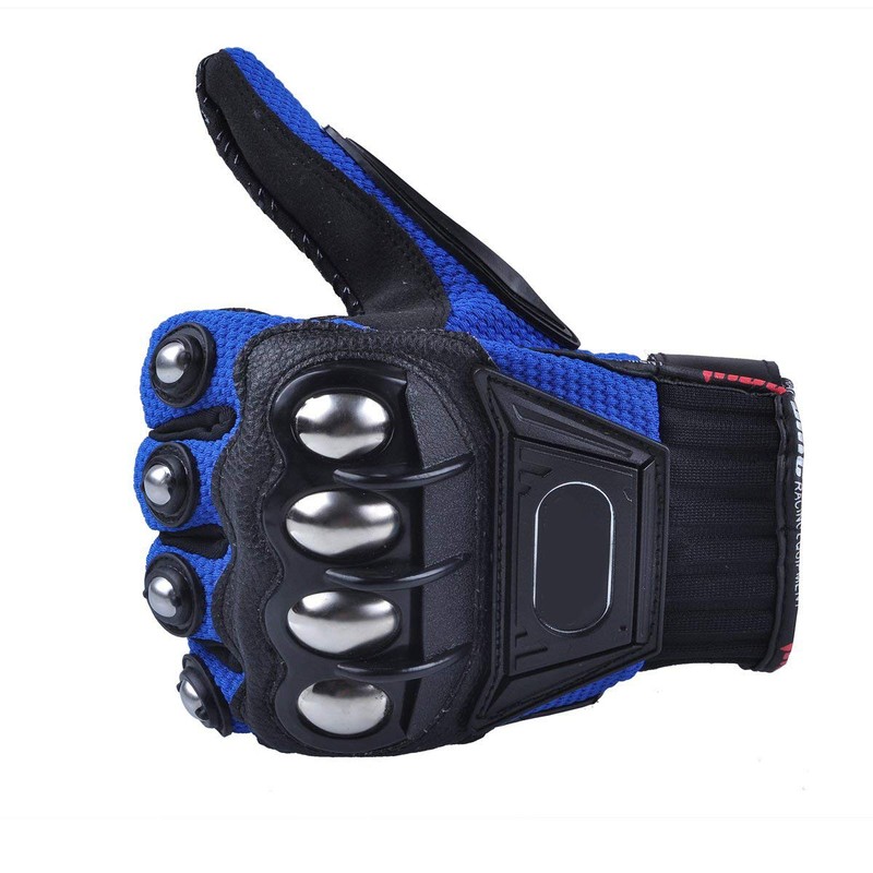 Oubaiya Steel Outdoor Knuckle Motorcycle Motorbike Powersports Safety Gloves (XX-Large,