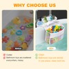 Starward Bath Toy Storage with 4 Hooks, Bathroom Toy Storage,