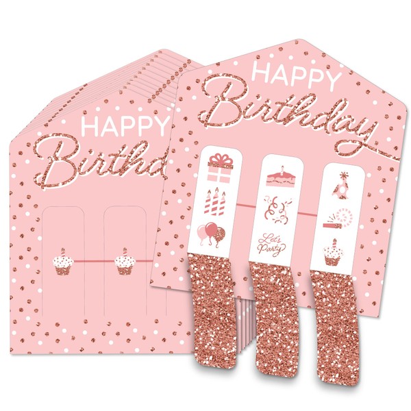 Big Dot of Happiness Pink Rose Gold Birthday - Happy