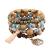 Textiles 4 Home Boho Beaded Bracelet Multilayer Wooden Beads Elastic Charm Bracelet Set (Multi)