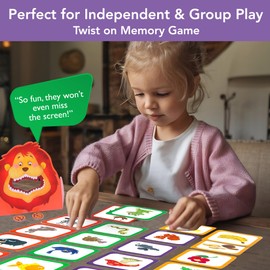 Chalk and Chuckles Hungry Four Animals-Memory & Movement Game for Preschoolers, Kids Ages 3-7, Educational Gift for Boys & Girls