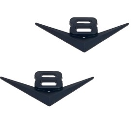 Fidida 2PC V8 Emblem Decal Car Engine Letters Plating Badge 3D Metal Style Fit for V8 Engine Car Trunk Black
