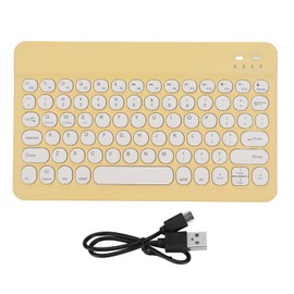 Wireless Keyboard Stable Connection Mobile Phone Tablet Laptop Accessories for IOS for Android for WindowsYellow
