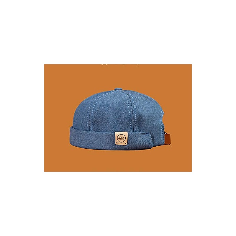 Docker Cap Men Brimless Hats Beanie Rolled Cuff Retro Sailor