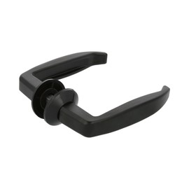 Amig - Aluminium Window Handle Model 45 | Ergonomic Design | 105 x 40 mm | for Interior and Exterior Doors | Resistant to Rust and Corrosion | Black Colour | 45/55 mm Door Width | Aluminium
