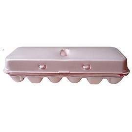 Pink 12-Egg Blank Styrofoam Carton - 125 Pack