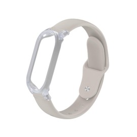 TUDIA Snap On PC Case with Adjustable Silicone Wristband Compatible with PLAUD NotePin AI Voice Recorder [for 5.6"–8.5" Wrists] Comfort Lightweight Wearable Strap Secure Fit Accessories - Sand