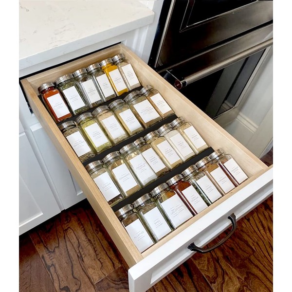 MIUKAA Spice Drawer Organizer for Drawers Wider Than 9 inches,