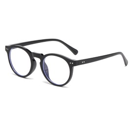 GNOLONG Round Blue Light Blocking Glasses - Stylished Round Blue Light Glasses for Women Men Anti Fatigue Computer