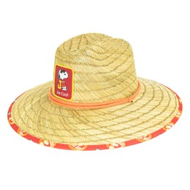 Peter Grimm Peanuts Cartoon Collection, Lifeguard Sun Protetction Straw Sun Hats (Joe Cool)