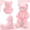 MaoGoLan Giant Pink Teddy Bear Plush 42", "Heart Footprints and